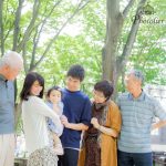 仙台メディアテーク定禅寺通りでの家族写真